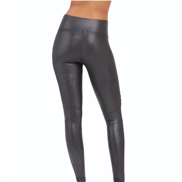 SOLD NWT SPANX Faux Leather Moto Leggings - Picture 3 of 6